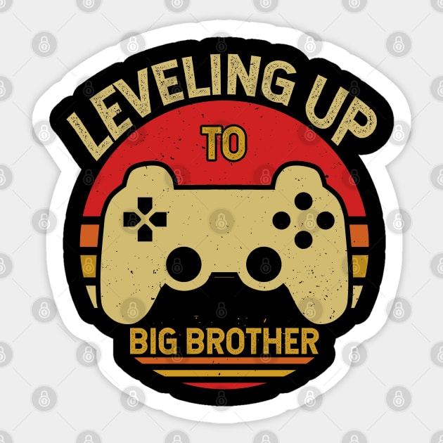 Leveling Up To Big Brother Funny Gamer Gift Sticker by Tesszero